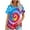 Multicolor Tops for Summer_z, variant on jtjvou Women's Business Work Blouse Tie Dye Tuinc Going out Tops for Teen Summer Casual Loose Crewneck Tees Trendy Fashion Short Sleeve Shirts Multicolor,L