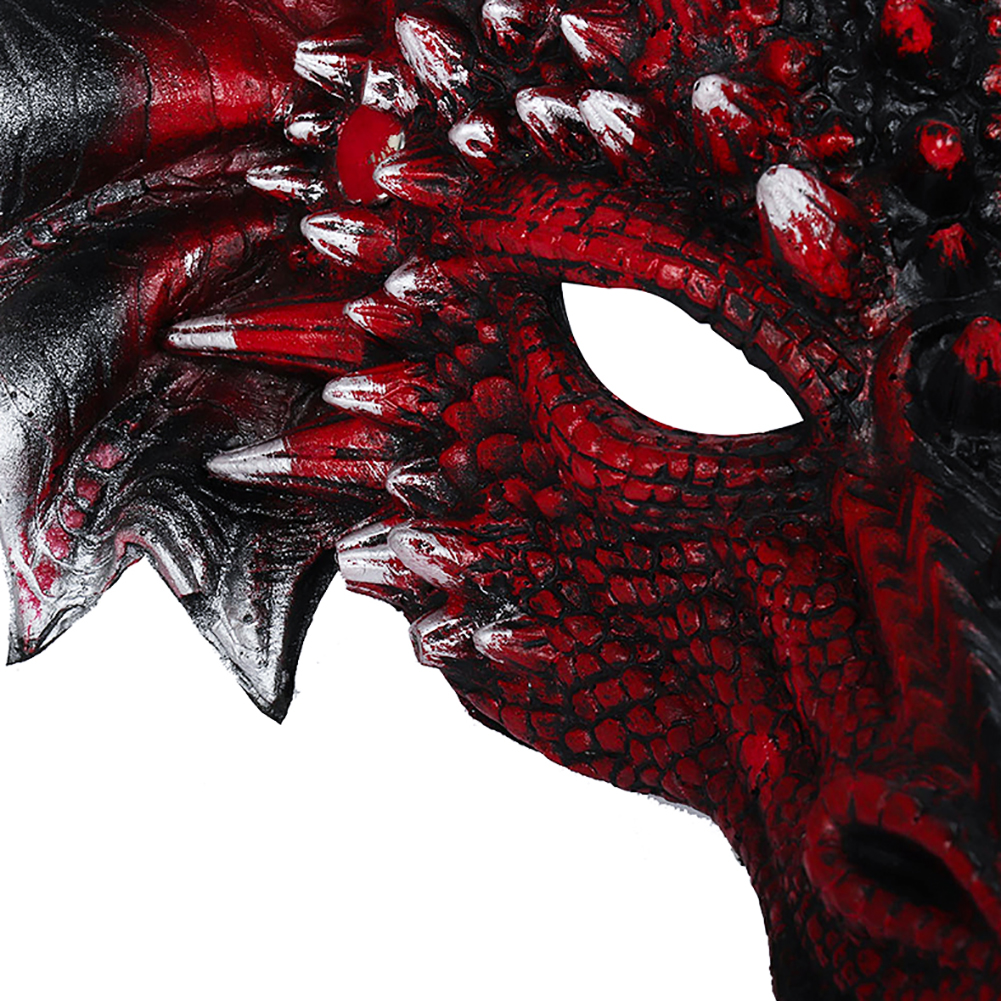 ALIZIWAY Unisex 3D Dragon Mask - Halloween Christmas Cosplay Costume Prop For Adults, Soft PU Foam, Multiple Colors