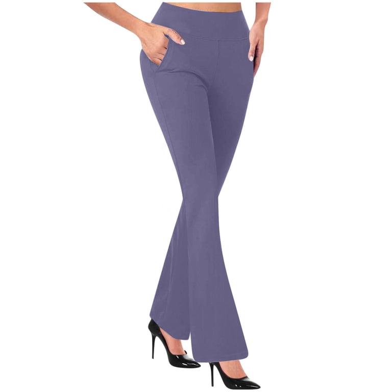 women's purple dress pants Dezsed Stretchy Slim Straight Business Office Casual Work Trousers Lounge Pants with Pockets XXL, Size: 2XL it wont fade and shrink Women's Purple Dress Pants &