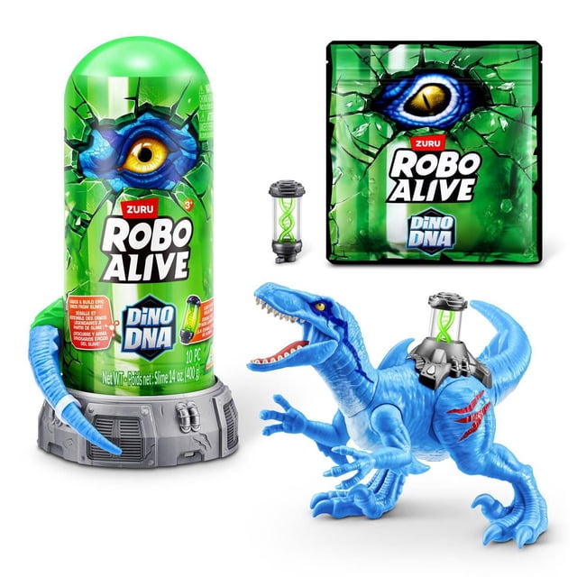 Robo Alive Dino DNA Dinosaur Robot Toy (Velocisaurus), Light-Up DNA Helix Spine by ZURU