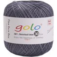thumbnail image 1 of Fil à Crocheter Taille 30 pour Tricot à la Main 100 % Coton Fil à Crocheter Gris Argent-765, 1 of 4