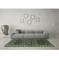thumbnail image 3 of Ahgly Company Indoor Square Persian Turquoise Blue Traditional Area Rugs, 3' Square, 3 of 4