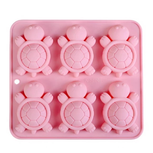Molde de silicona con forma de mini tortuga, bandeja para cubitos de hielo de 36 cavidades, molde flexible para hacer jabón, molde para hornear chocolate y gelatina.