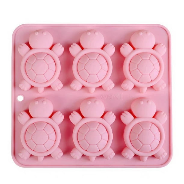 Molde de silicona con forma de mini tortuga, bandeja para cubitos de hielo de 36 cavidades, molde flexible para hacer jabón, molde para hornear chocolate y gelatina.