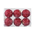 thumbnail image 2 of 6 adornos navideños de bolas para árbol de Navidad, adornos colgantes de 8 cm para lentejuelas rojas, 2 of 9