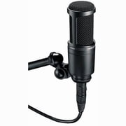 Audio-Technica AT2020 Condenser Wired Cardioid Polar Microphone for Content Creators with 3-Pin XLRM Output, Stand Mount, Mount Adapter, and Pouch