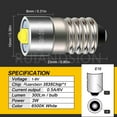 thumbnail image 4 of Ruiandsion LED Bulb E10 Mini Work Light,1-Pack,1-9V(3V 6V) 3W 300LM 6500K White for Mini Flashlights Model Lights Work Light, 4 of 10