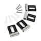 thumbnail image 3 of Kits de 4 clips para soporte de espejo, kits de suspensión de espejo para montaje en pared con accesorios resistentes Negro Plata L, 3 of 9