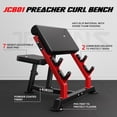 thumbnail image 3 of Preacher Curl Bench, Bicep Curl Machine with 70 LBS and Olympic Barbell, Tricep Workout Equipment for Home Gym, 3 of 10