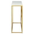 thumbnail image 4 of Safavieh Lumen Modern Marble Console Table, White Marble/Gold, 4 of 4