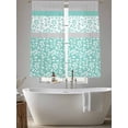 thumbnail image 5 of Turquoise Floral Sheer Curtains 63 Inch Length 2 Panels Set, Botanical Blossom Motif Boho Grey Stripes Voile Window Treatment Curtains Sheers Drapes for Bedroom/Living Room/Kitchen 52x"63"x2, 5 of 7