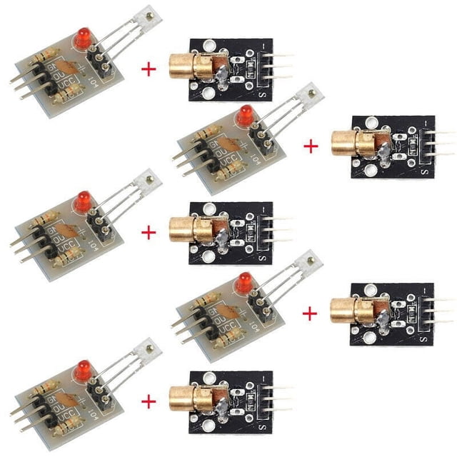 10Pcs/Set Laser Receiver Sensor Module Board Ky-008 650Nm 5V Laser Sensor Transmitter For Arduino Avr Electrical Equipment Tools