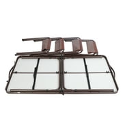 Ozark Trail Camping Table Set with Stools, 3 Adjustable Heights, Brown