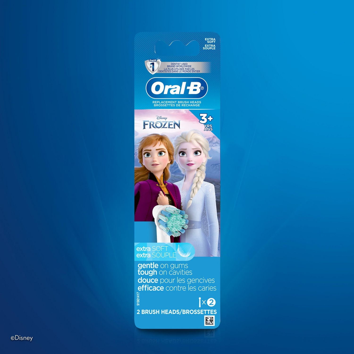 Oral-B Brossettes de Rechange Extra Souples pour Enfants à l'Effigie de Disney Frozen II