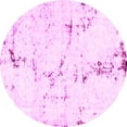 thumbnail image 1 of Ahgly Company Indoor Round Abstract Pink Modern Area Rugs, 8' Round, 1 of 4