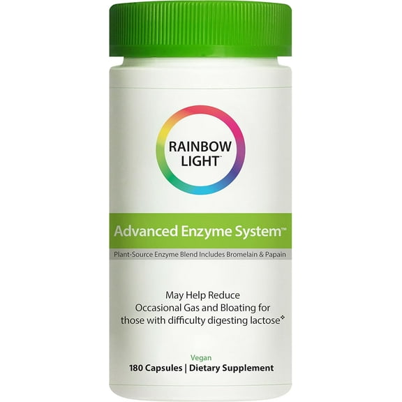 Advanced Enzyme System | 180 Capsules | by Rainbow Light