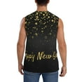 thumbnail image 4 of Fotbe Happy New Year Men's Camiseta sin Mangas Estampada para Hombres, Playera Casual para Gimnasio, Entrenamiento, Playa-Large, 4 of 7