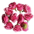thumbnail image 1 of 10 rosas artificiales de seda de 4,5 cm para decoración del hogar, fiestas y bodas. Rosa roja, 1 of 7