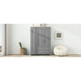 thumbnail image 5 of Mikeor Furniture Three Door Storage Wardrobe with Cabinets and Two Hanging Rods,Gray C4BAAE, 5 of 10