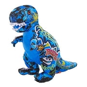 Wild Republic Graffiti Dino, T-Rex, Gift for Kids, Plush Toy, Fabric and Fill is Spun Recycled Water Bottles