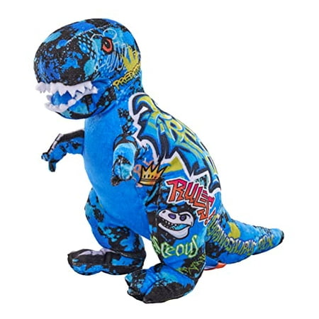 Wild Republic Graffiti Dino, T-Rex, Gift for Kids, Plush Toy, Fabric and Fill is Spun Recycled Water Bottles