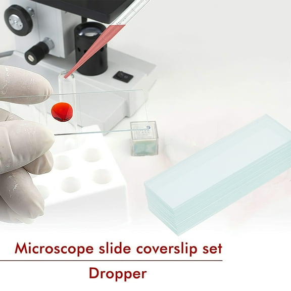 Stri 50pcs Blank Microscope Slides and 100pcs Pre Cleaned Microscope Cover Glasses