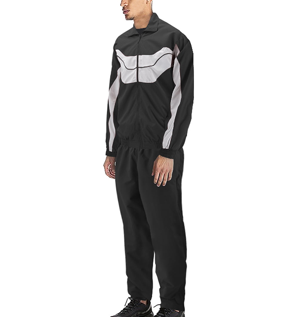 Men's Casual Running Working Out Jogging Gym Fitness Straight Leg Tracksuit Set 