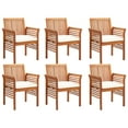 thumbnail image 1 of vidaXL 7 Piece Outdoor Dining Set with Cushions Solid Acacia Wood, 1 of 5