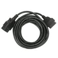 thumbnail image 1 of OBD2 Conector de cable de diagnóstico de coche de 16 pines a 16 pines ABS OBD2 Extensión de divisor PRO3 (5 m / 16,4 pies, negro) Cable de diagnóstico Spptty reparación de automóviles, 1 of 7