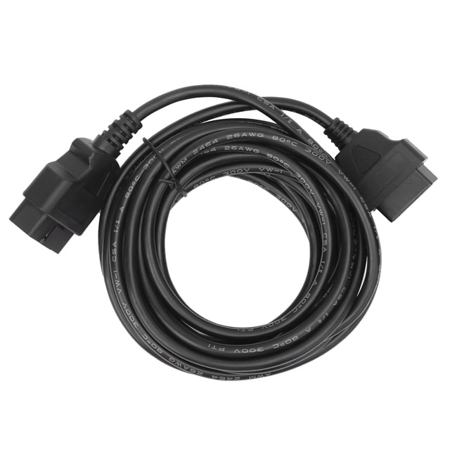 OBD2 Conector de cable de diagnóstico de coche de 16 pines a 16 pines ABS OBD2 Extensión de divisor PRO3 (5 m / 16,4 pies, negro) Cable de diagnóstico Spptty reparación de automóviles