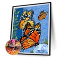 thumbnail image 2 of 5D bricolaje diamante pintura completo redondo taladro mariposa flor pared decoración Rhinestone FLhrweasw Nuevo, 2 of 9