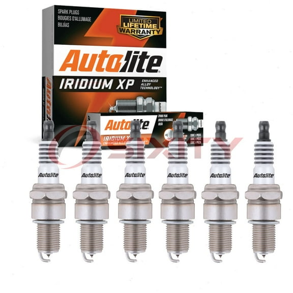 6 pc Autolite Iridium XP XP646 Spark Plugs for Ignition Wire Secondary Fits select: 1990-2000 DODGE GRAND CARAVAN, 1990-2000 CHRYSLER TOWN & COUNTRY