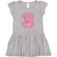 thumbnail image 3 of Inktastic 3rd Birthday Flamingo 3 Year Old Girl Girls Toddler Dress, 3 of 5