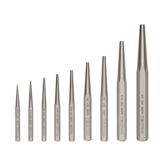 Tekton Solid Punch Set, 9 Pieces (1/16-3/8 Inch)