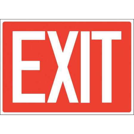 ACCUFORM SIGNS 219098-7X10S Exit Sign, Adhsv Vinyl, 7x10 In., English