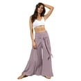 thumbnail image 6 of Pants for Women Solid Color Fashion Summer Women Fashion Casual Pleated Wide Leg Pants Loose Pants, 6 of 6