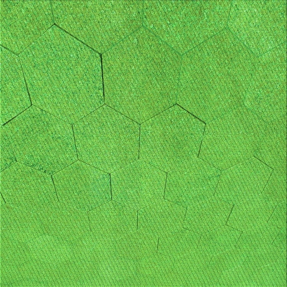Ahgly Company Indoor Square Patterned Emerald Green Area Rugs, 4' Square