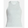 thumbnail image 5 of Avia Women's Cotton Ruched Rib Tank Top, Sizes XS-XXXL, 5 of 5