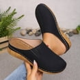 thumbnail image 6 of YOUYEDIAN Orthopedic Shoes for Women Spring Walking Slip on Non Slip Arch Support Sneakers Wide Comfortable Mesh Closed Toe Shoes (Black), 6 of 8