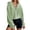 133Light Green24, variant on VNKIDY Women's Long Sleeve Drawstring Full Zip Hooded Jacket Crop Sweatshirt Solid Color Coats Cozy Dailywear