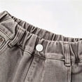 thumbnail image 4 of GXWEA Boys Jeans Boys Grey Washed Wide Leg Jeans Kids Loose Straight Denim Pants Spring Casual Outfit（Coffee,5-6 Years）, 4 of 9