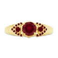 thumbnail image 2 of AFFY Simulated Ruby Princess Engagement Ring In 14k Yellow Gold Over Sterling Silver, Ring Size-4, 2 of 7