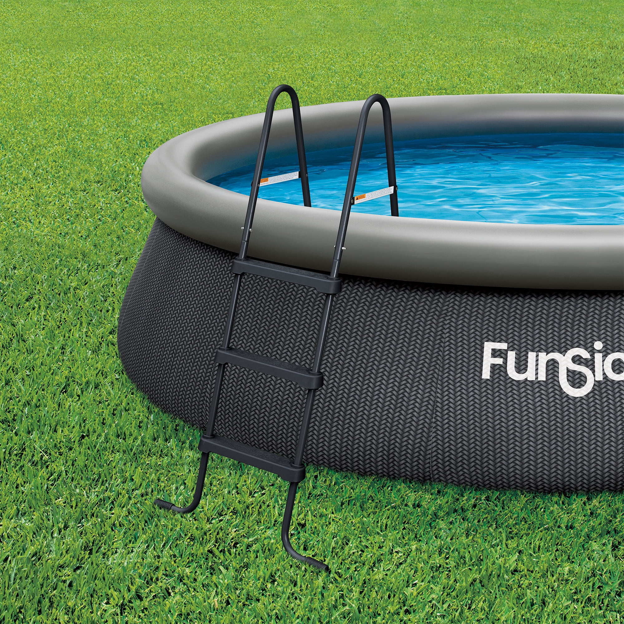 Funsicle 36 Inch SureStep 3 Stair Outdoor Above-Ground Swimming Pool Ladder, Black