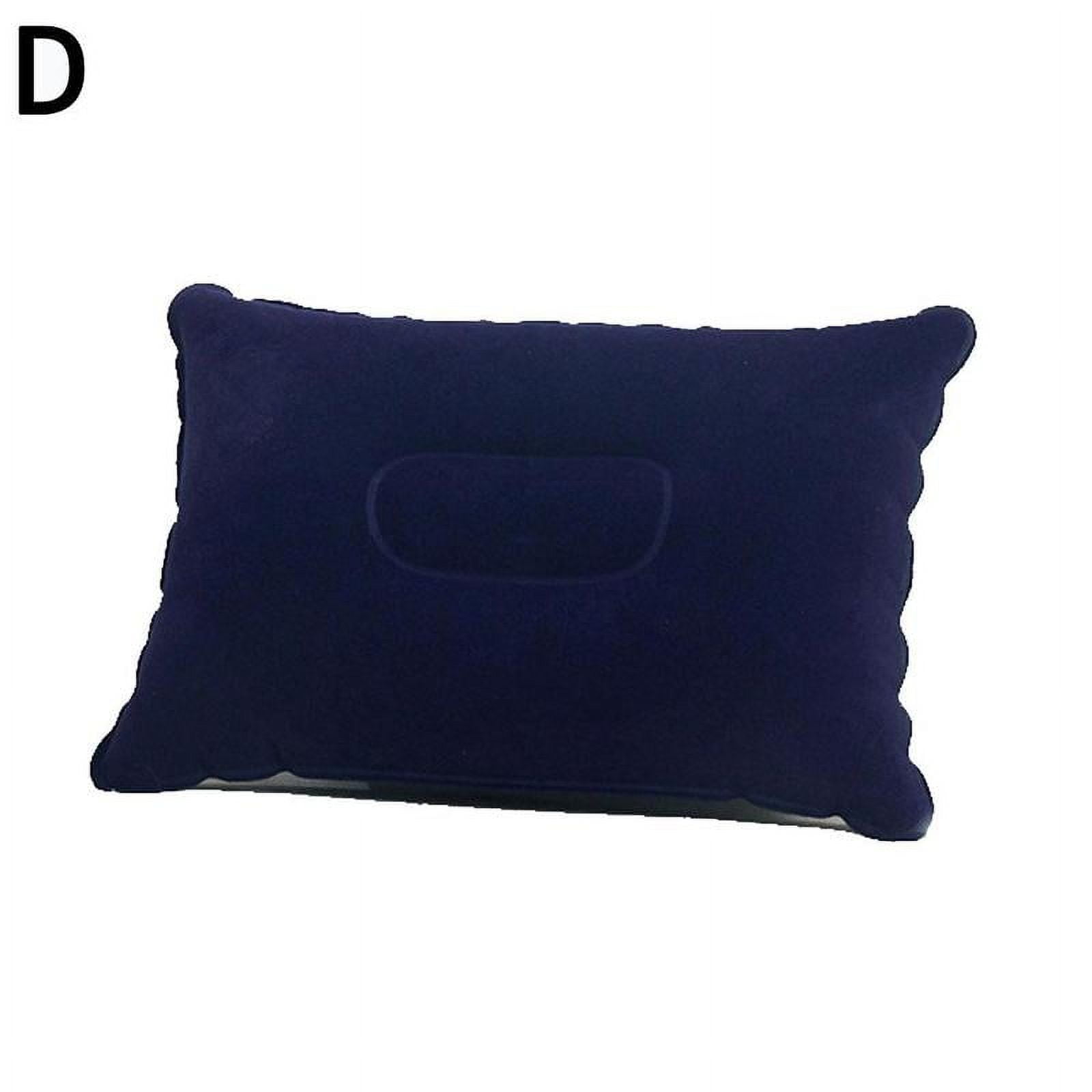 Double Sided Inflatable Pillow Soft Sleep Mat Collapsible Travel Camping O0F4
