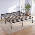 thumbnail image 3 of EDX 16 Inch High Clearance Metal Platform Bed Frame with Steel Slats, Large Under Bed Storage, No Box Spring Needed, Noise Free, Easy Assembly, Queen, 3 of 9