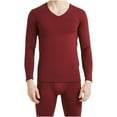 thumbnail image 1 of SHTXOZHI Men's Thermal Underwear Set Tops and Bottoms Loungewear Cold Weather Base Layer Set, 1 of 2