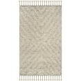 thumbnail image 2 of SAFAVIEH Kenya Lennard Braided Geometric Fringe Area Rug, Ivory/Grey, 6' x 9', 2 of 6