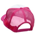 thumbnail image 3 of Soccer Header Embroidered Foam Panel Mesh Snapback - Pink White OSFM, 3 of 5
