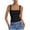 Black1, variant on Womens Square Neck Tops Sleeveless Tanks Copped Slim Tee Basic Tight Shirts Going out Casual Top
