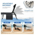 thumbnail image 6 of WDZS Foldable Chaise Lounge Chair 5-Position Adjustable, Tanning Chair with Side Pocket, Outdoor Sunbathing for Pool, Beach, Patio, Lawn, Indoor Recliner Chair for Napping(Black, 1 Pcs), 6 of 7
